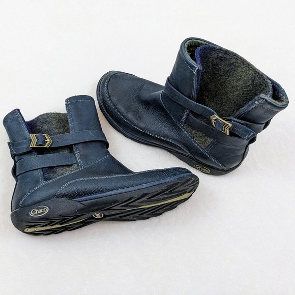 Chaco Hopi Boot Blue Steel Wool Leather - Picture 3 of 14
